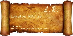 Lakatos Róza névjegykártya