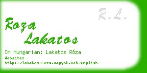 roza lakatos business card